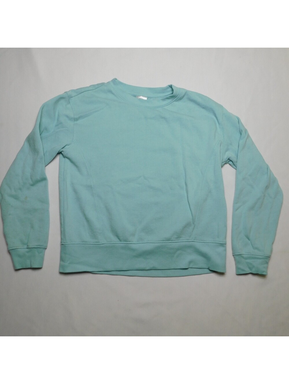 Athletic Works Girls Crewneck Sweatshirt Size L 10-12 Mint Green Fleece Pullover